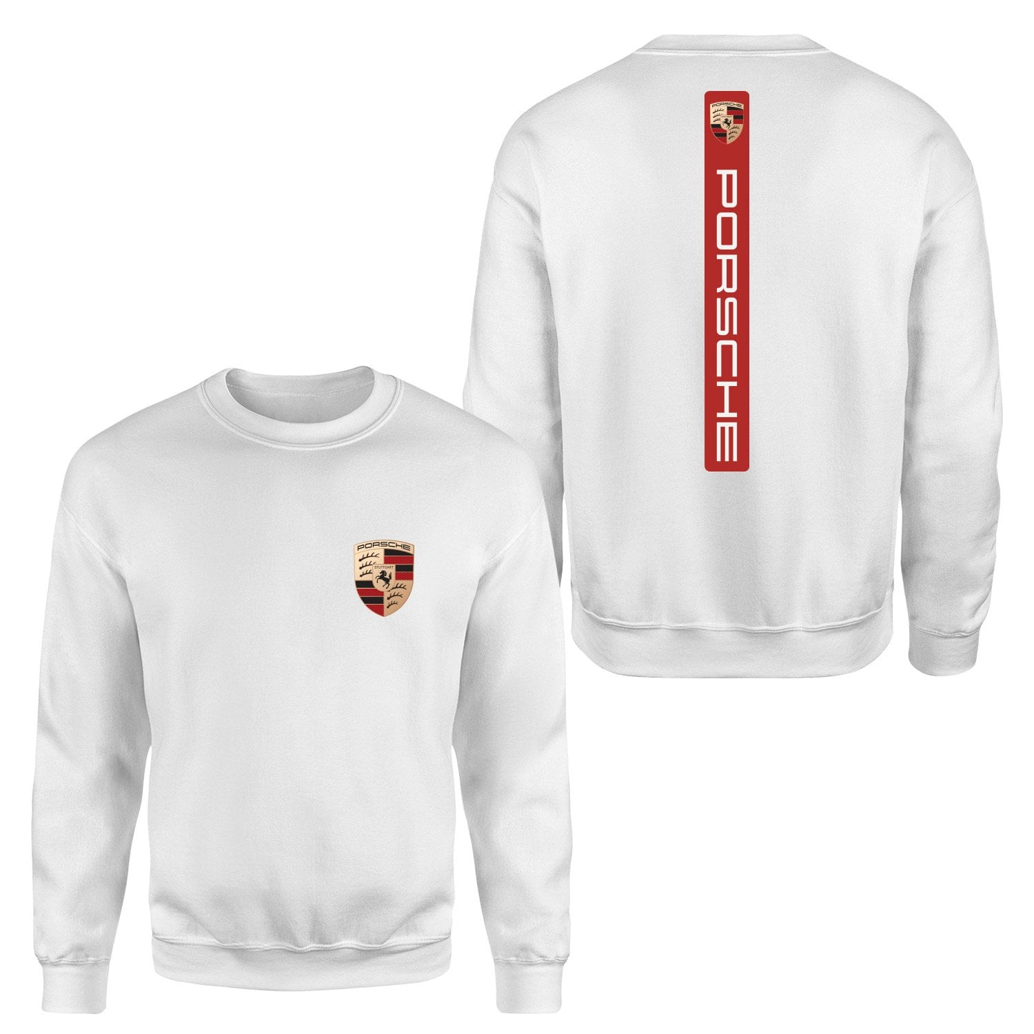 Porsche V Graphic Guards Red Sweatshirt XL - Beyaz