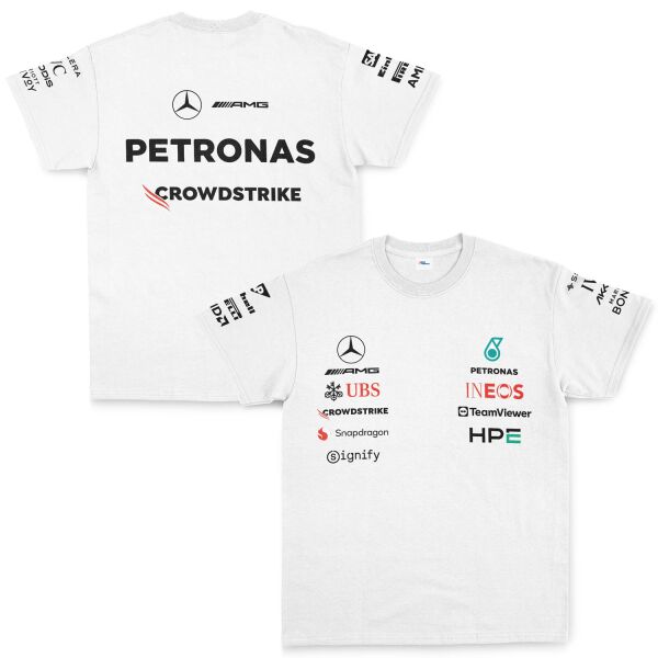 Mercedes AMG Petronas 2026 Teamline Tişört S - Beyaz
