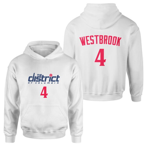 Russell Westbrook Wizards Forma Hoodie S - Beyaz