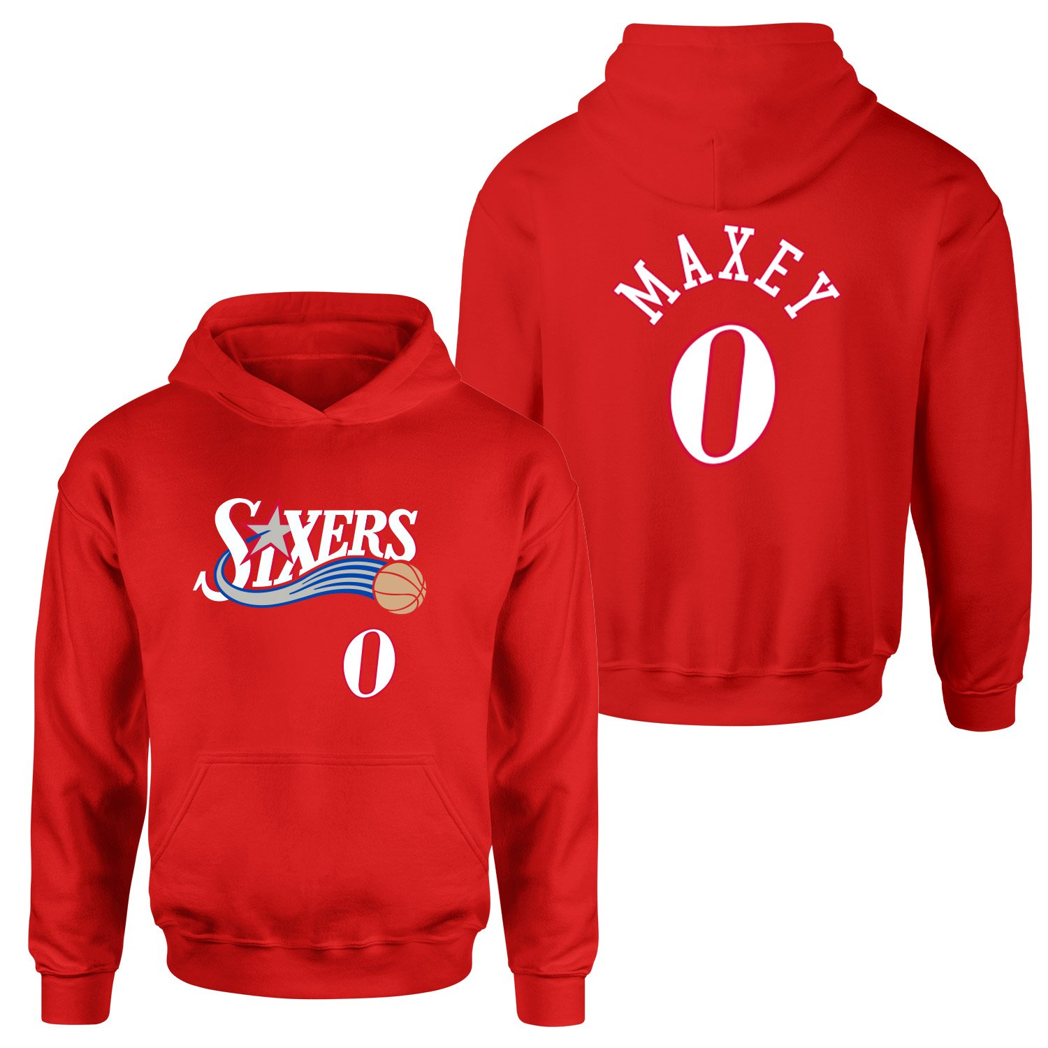 Tyrese Maxey Philadelphia Forma Hoodie S - Kırmızı