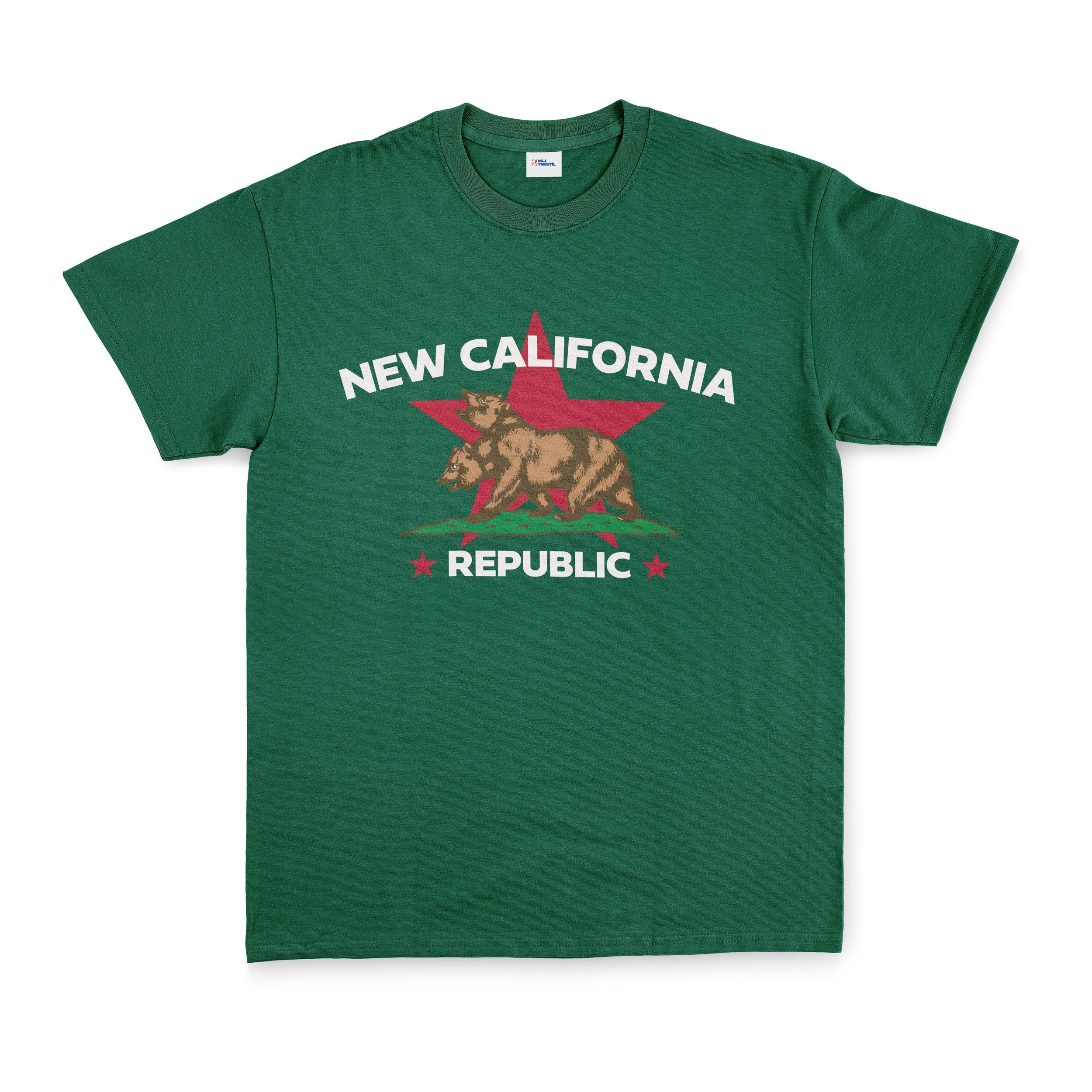 New California Republic Premium Tişört XXL - Nefti Yeşili | OUTLET