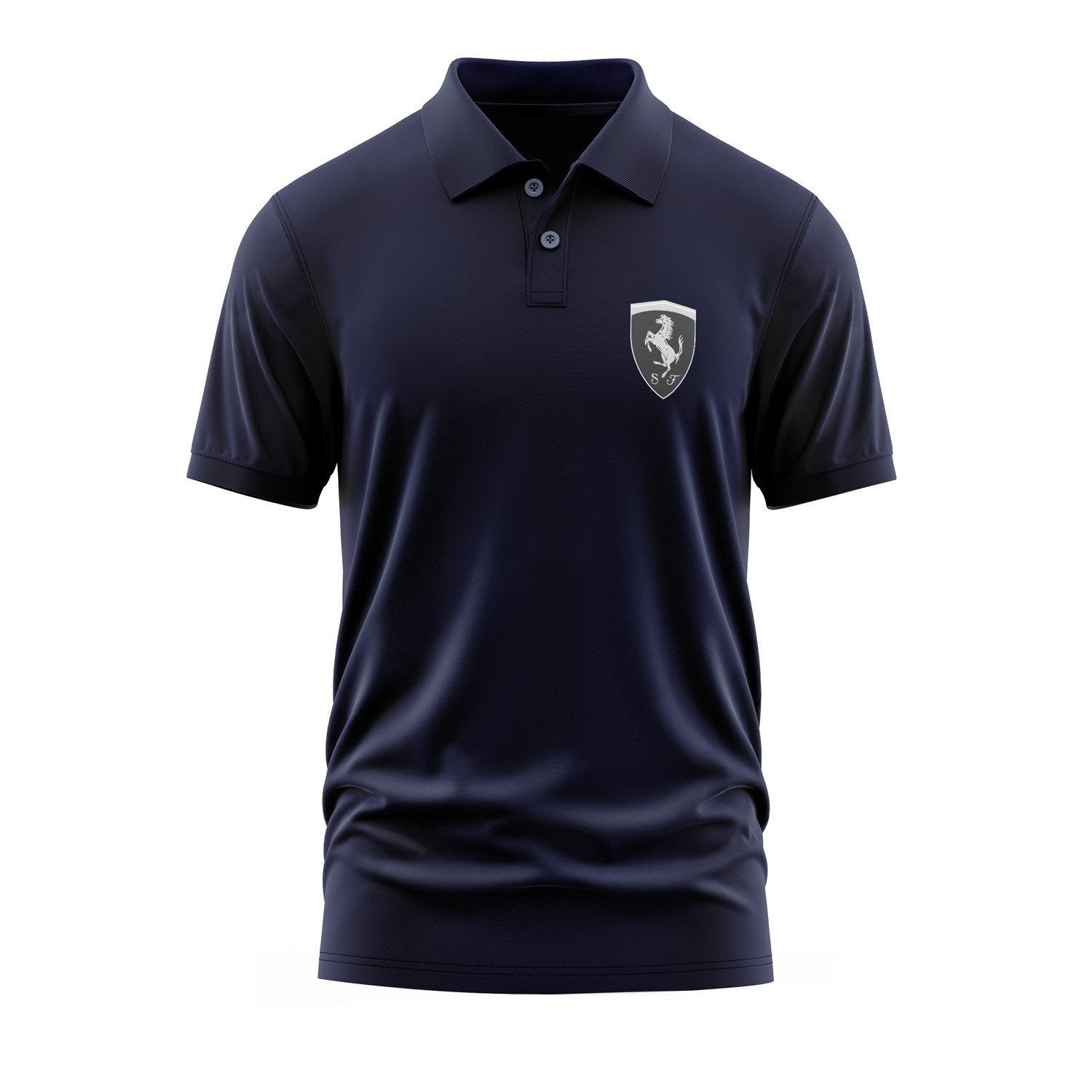 Scuderia Ferrari Muted Black Polo Tişört