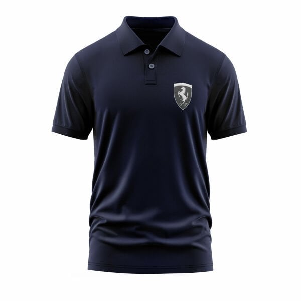 Scuderia Ferrari Muted Black Polo Tişört