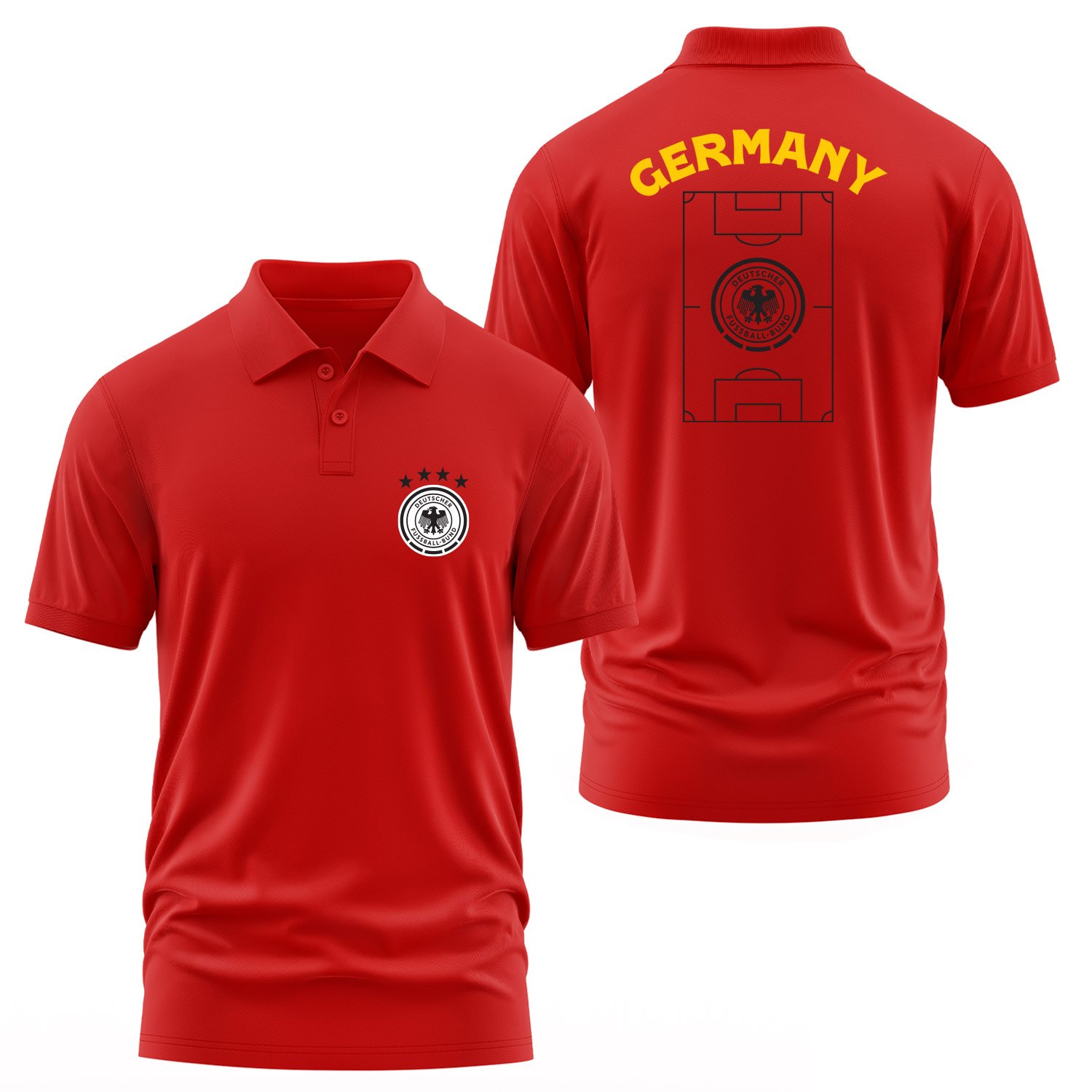 Almanya Dünya Kupası 2026 Polo Tişört S - Kırmızı