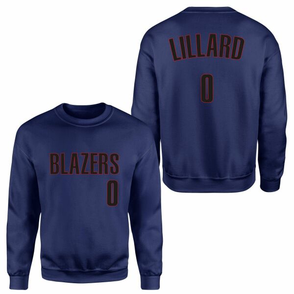 Damien Lillard Blazers Forma Sweatshirt M - İndigo Mavisi