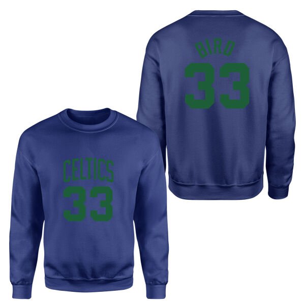 Larry Bird 33 Boston Forma Sweatshirt XL - İndigo Mavisi