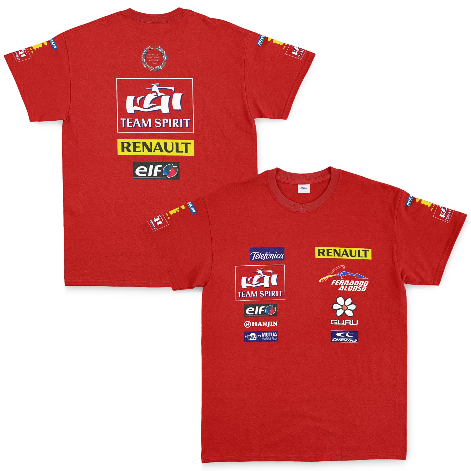 Renault Team Spirit Vintage Teamline Tişört M - Kırmızı