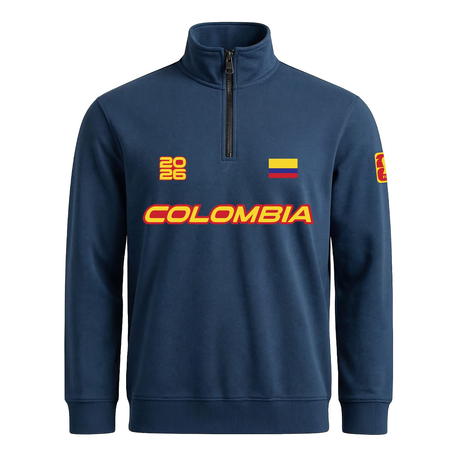 Kolombiya 2026 Yarım Fermuarlı Sweatshirt M - İndigo Mavisi
