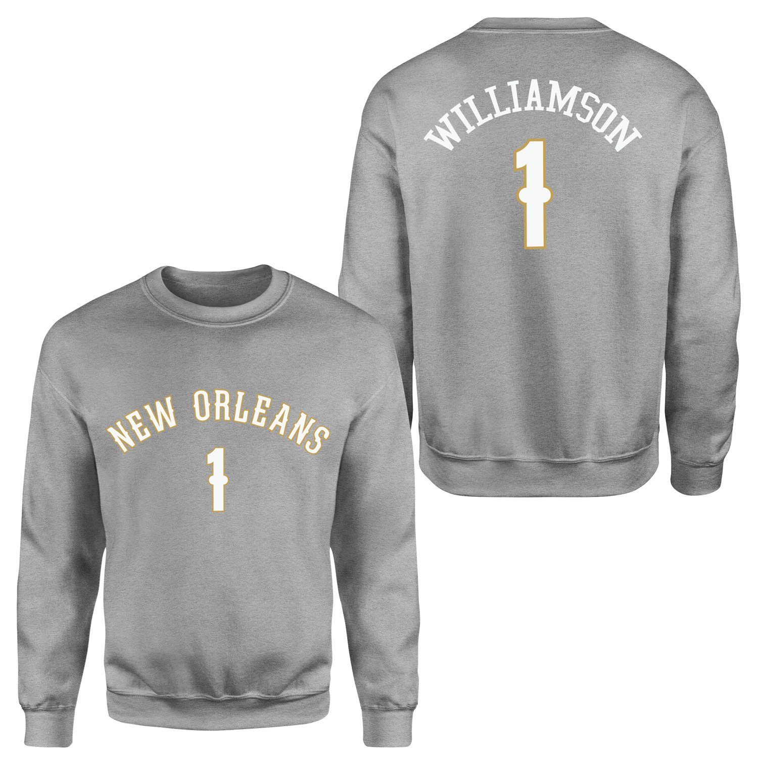 Zion Williamson New Orleans Forma Sweatshirt L - Gri