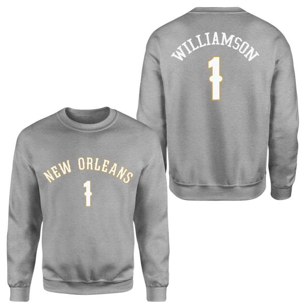 Zion Williamson New Orleans Forma Sweatshirt L - Gri