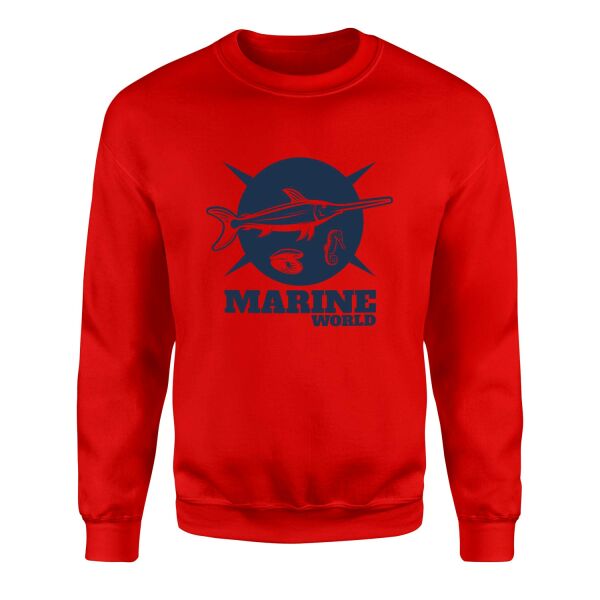 Marine World Denizci Sweatshirt M - Kırmızı