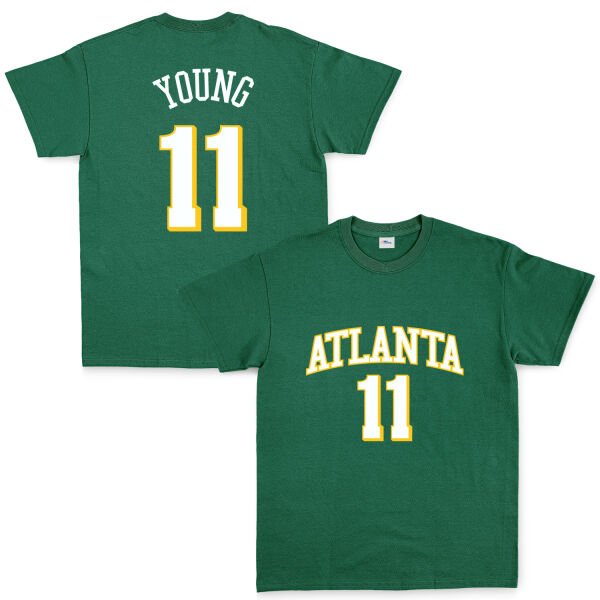 Trae Young 11 Atlanta Jersey Tişört L - Nefti Yeşili