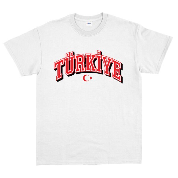 Türkiye 2026 Varsity Tişört L - Beyaz