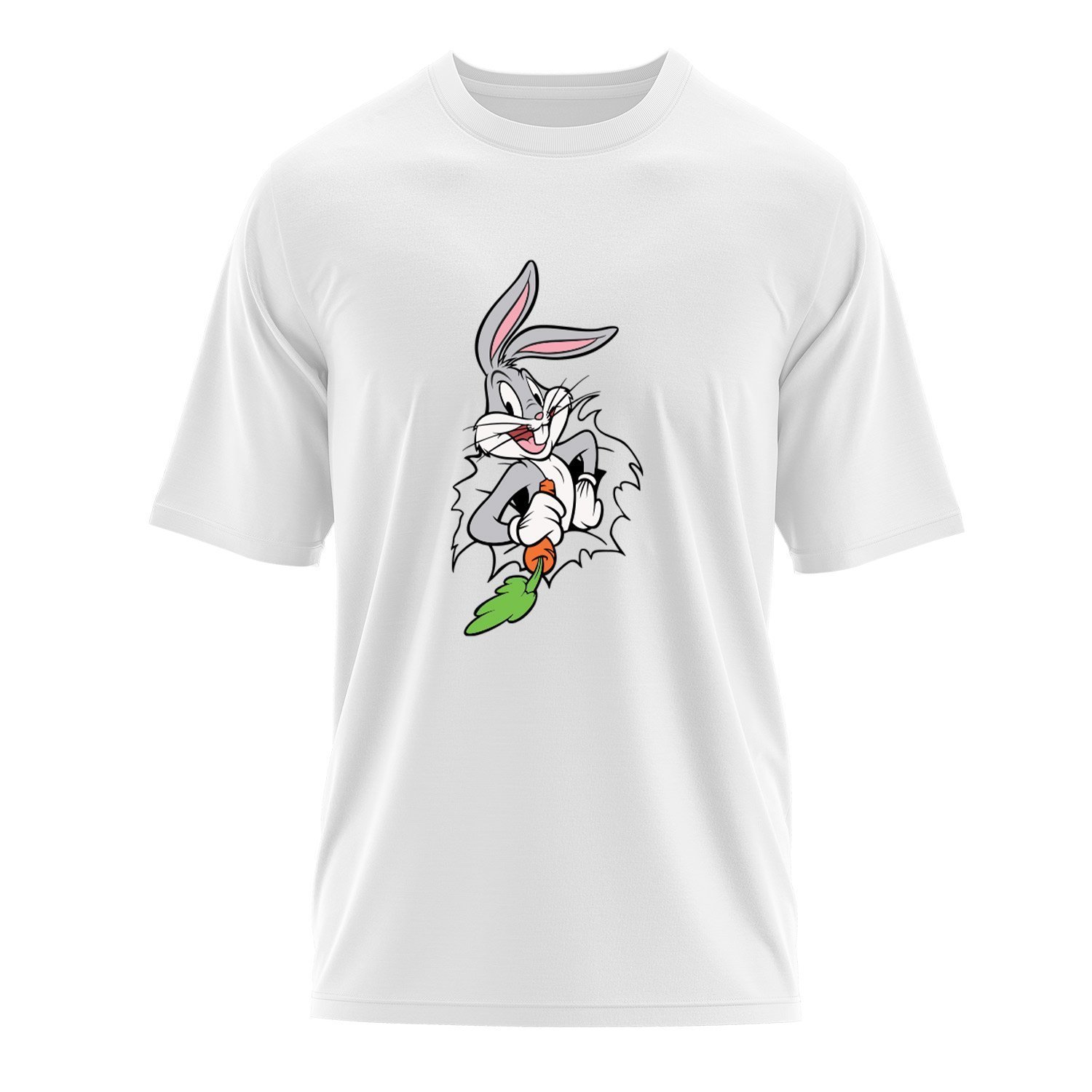 Bugs Bunny Splash Oversize Tişört L - Beyaz | OUTLET