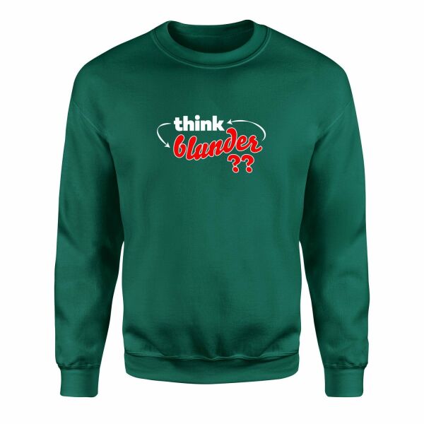 Think-Blunder-Repeat Sweatshirt XL - Nefti Yeşili