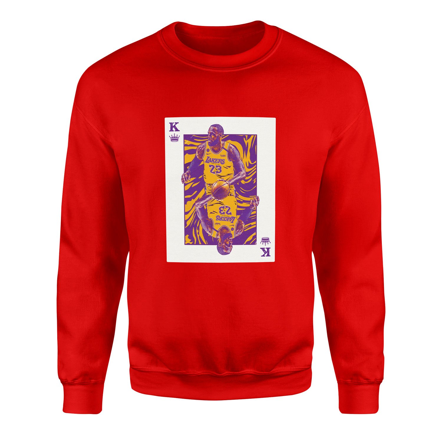 King James Card Sweatshirt XXL - Kırmızı