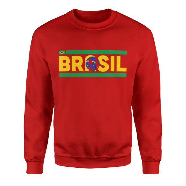 Brezilya Sweatshirt S - Kırmızı