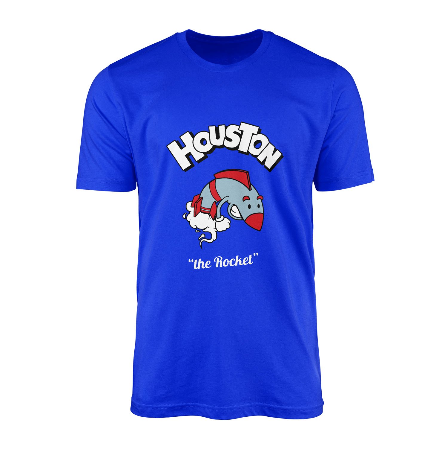 Houston Cartoon Tişört L - Mavi