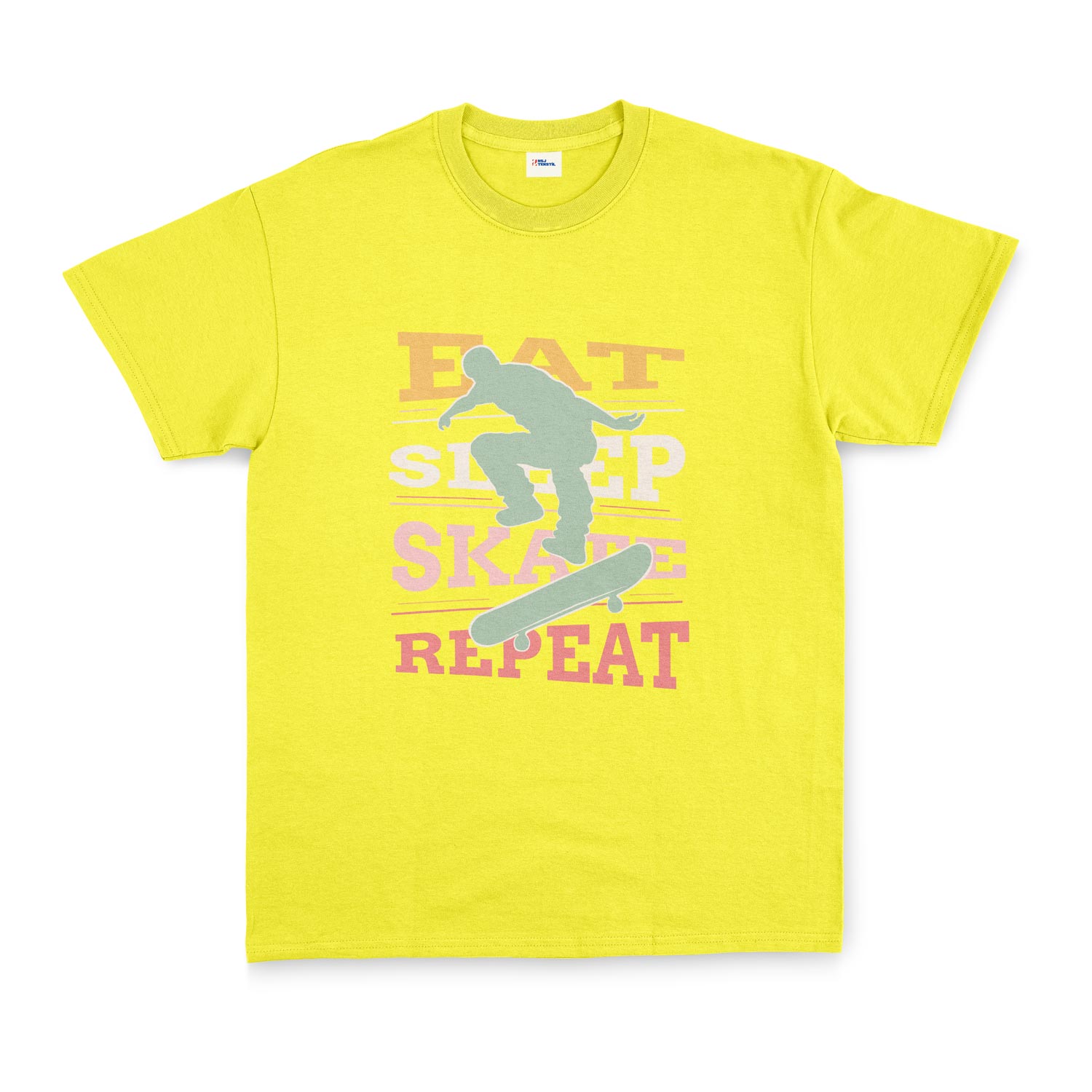 Eat Sleep Skate Repeat Tişört XXL - Sarı