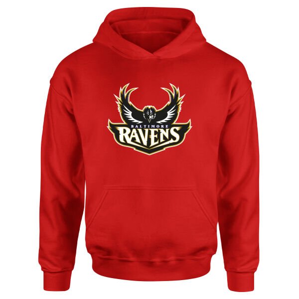 The Ravens Hoodie S - Kırmızı