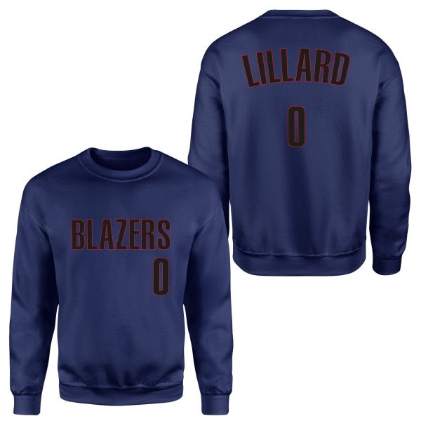 Damien Lillard Blazers Forma Sweatshirt L - İndigo Mavisi