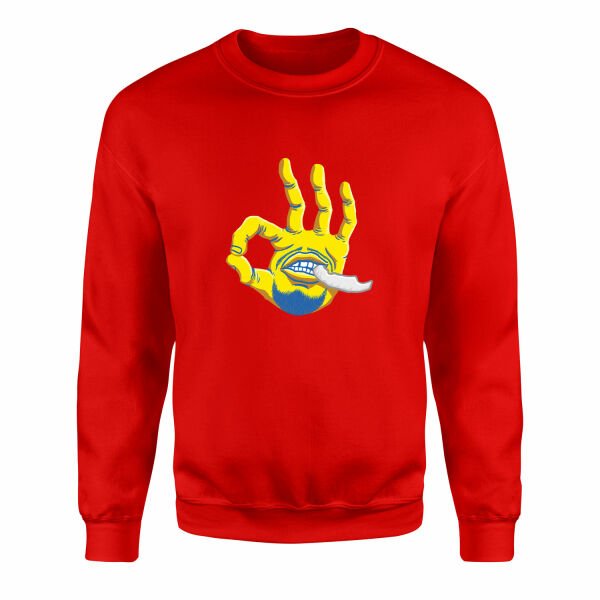 Stephen Curry Hand Sweatshirt XL - Kırmızı