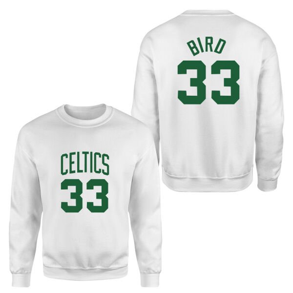 Larry Bird 33 Boston Forma Sweatshirt M - Beyaz