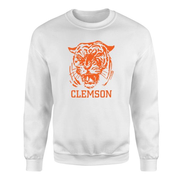 Clemson Tigers Sweatshirt S - Beyaz