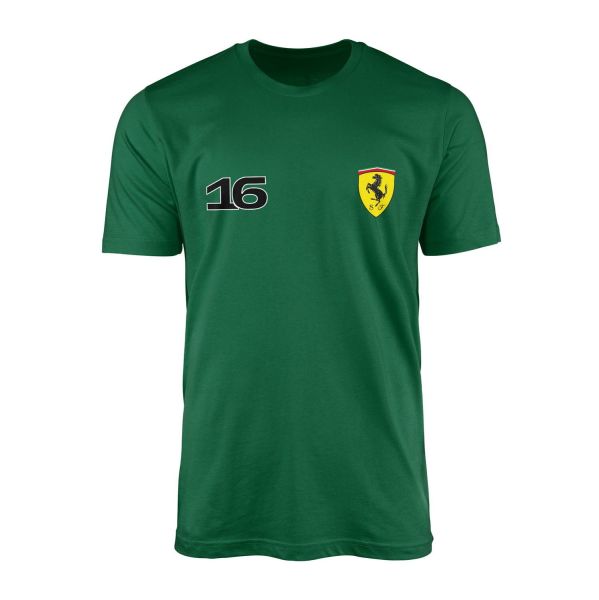 Charles Leclerc Ferrari #16 Tişört XL - Nefti Yeşili