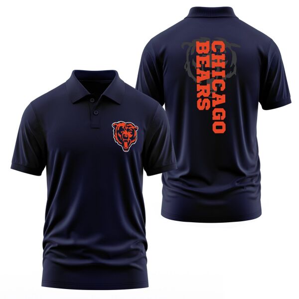 Chicago Bears NFL SE Polo Tişört S - İndigo Mavisi