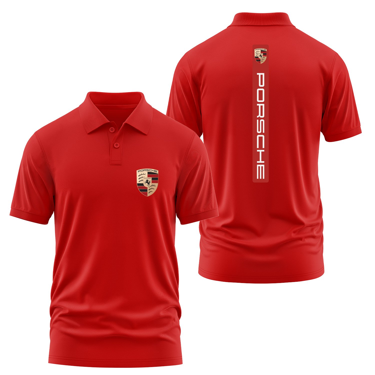 Porsche V Graphic Guards Red Polo Tişört S - Kırmızı