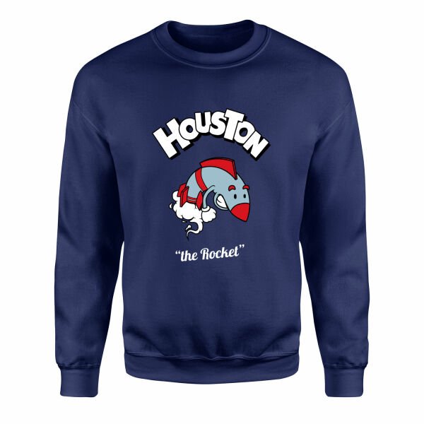 Houston Cartoon Sweatshirt S - İndigo Mavisi