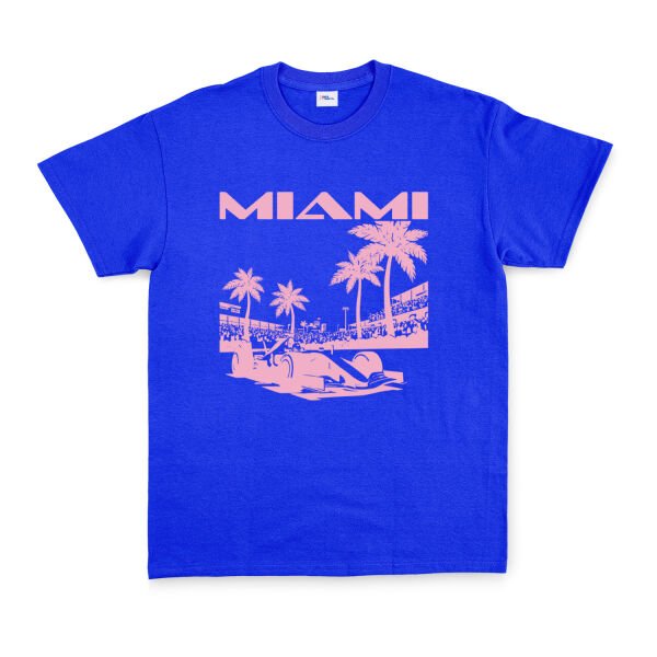 Miami Track Tişört L - Mavi
