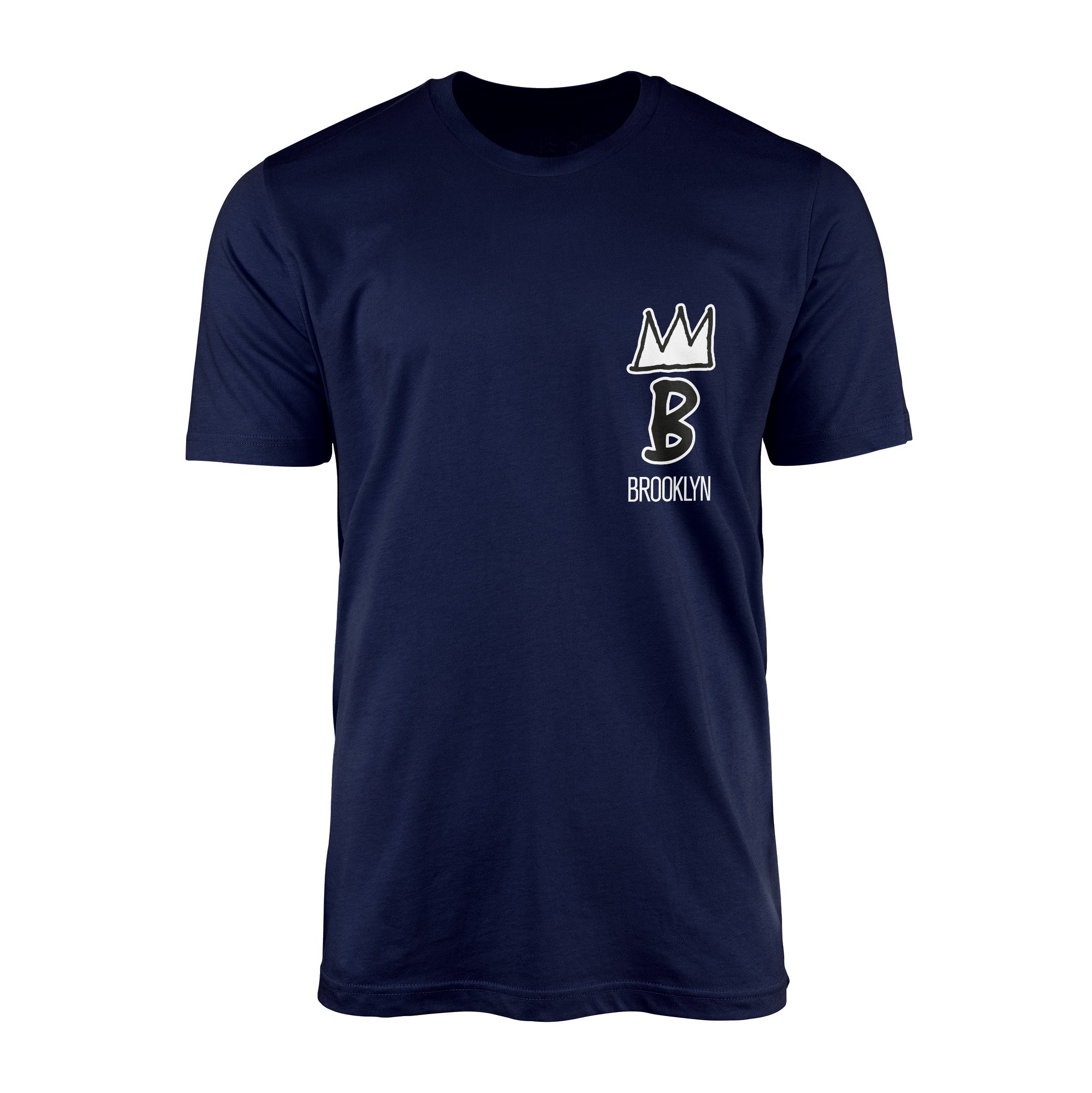 Brooklyn Basquiat Crown Tişört XL - İndigo Mavisi