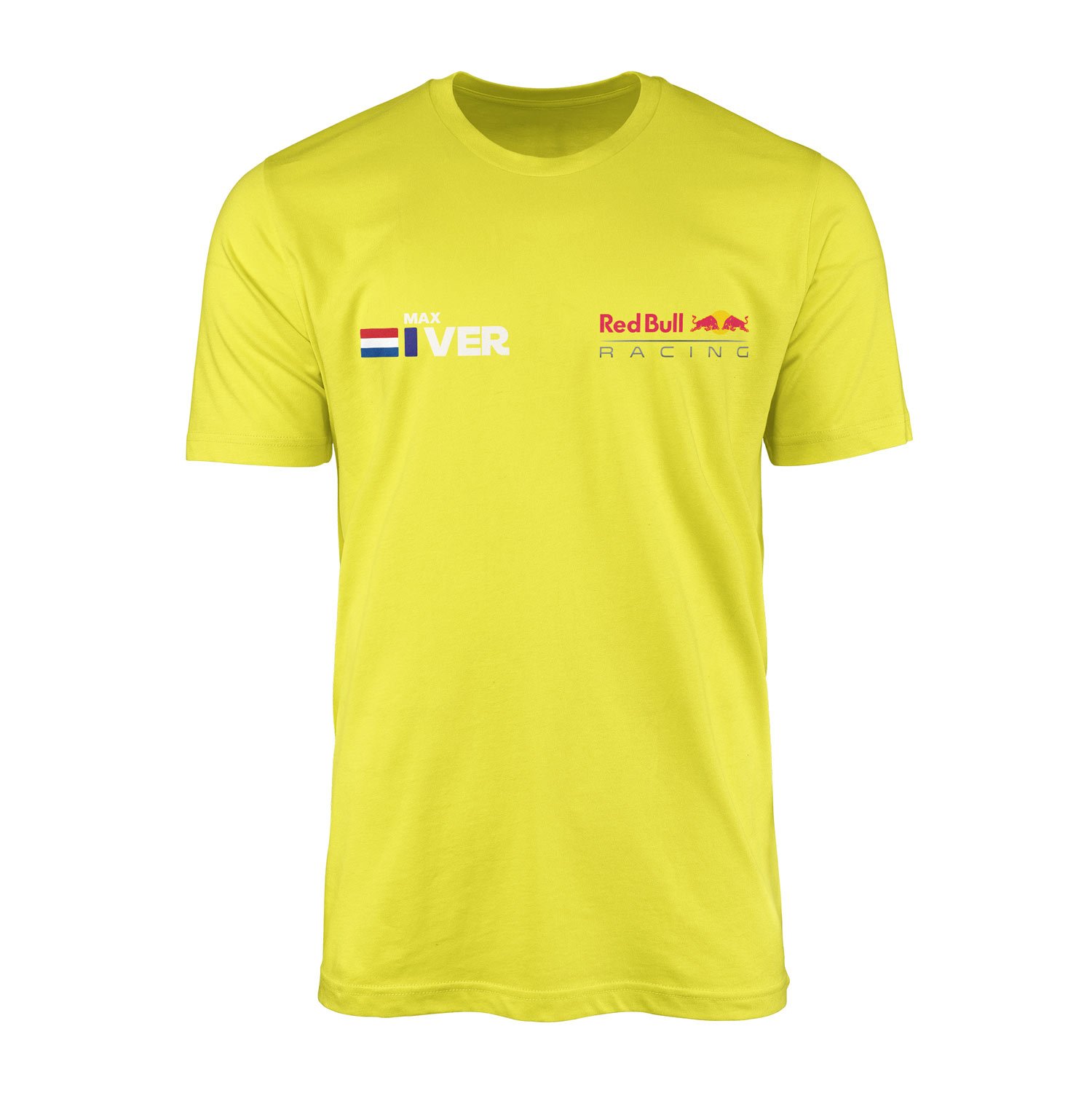 Max Verstappen Name Tag RB Racing Tişört S - Sarı