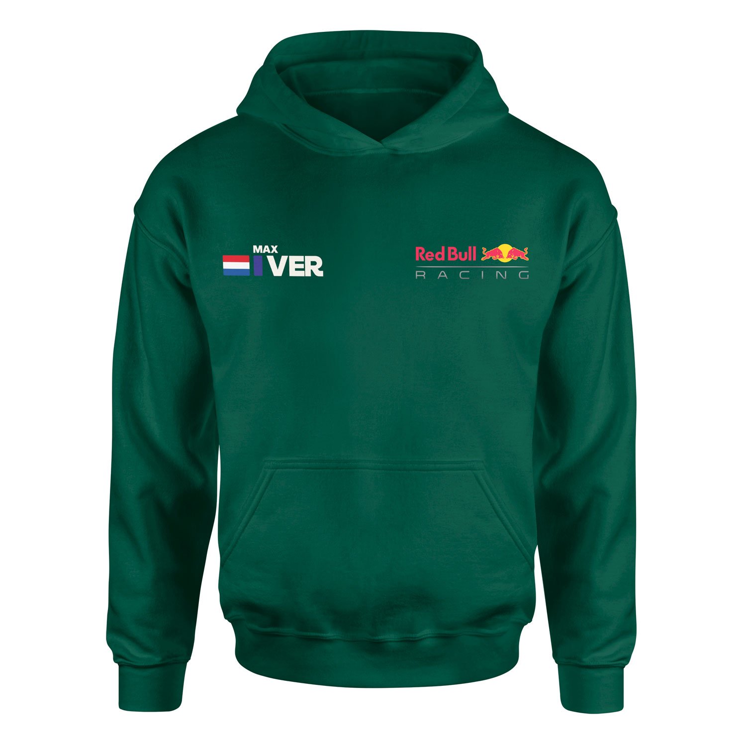 Max Verstappen Name Tag RB Racing Hoodie M - Nefti Yeşili