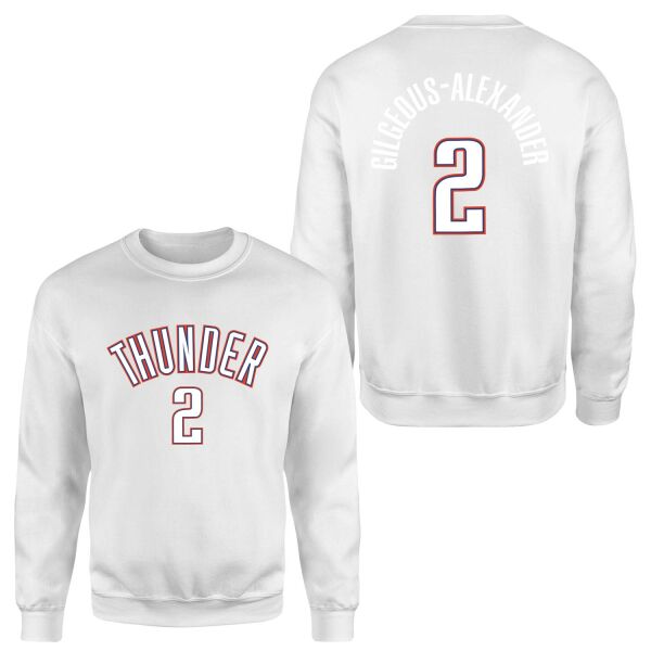 Shai Gilgeous-Alexander Oklahoma Forma Sweatshirt S - Beyaz