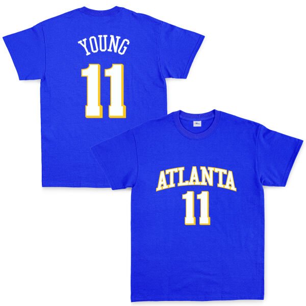 Trae Young 11 Atlanta Jersey Tişört M - Mavi
