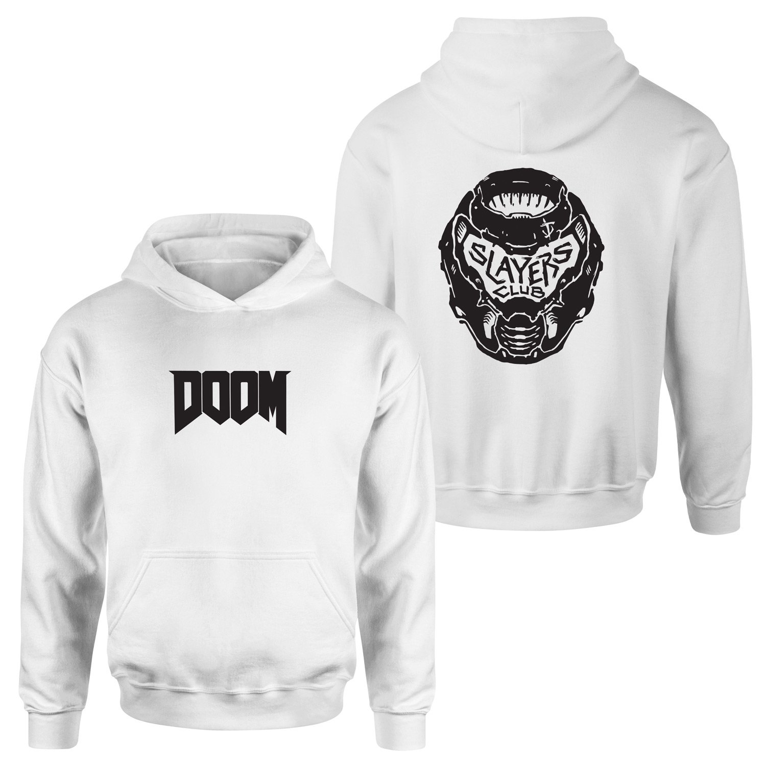 DOOM SLAYER Hoodie S - Beyaz
