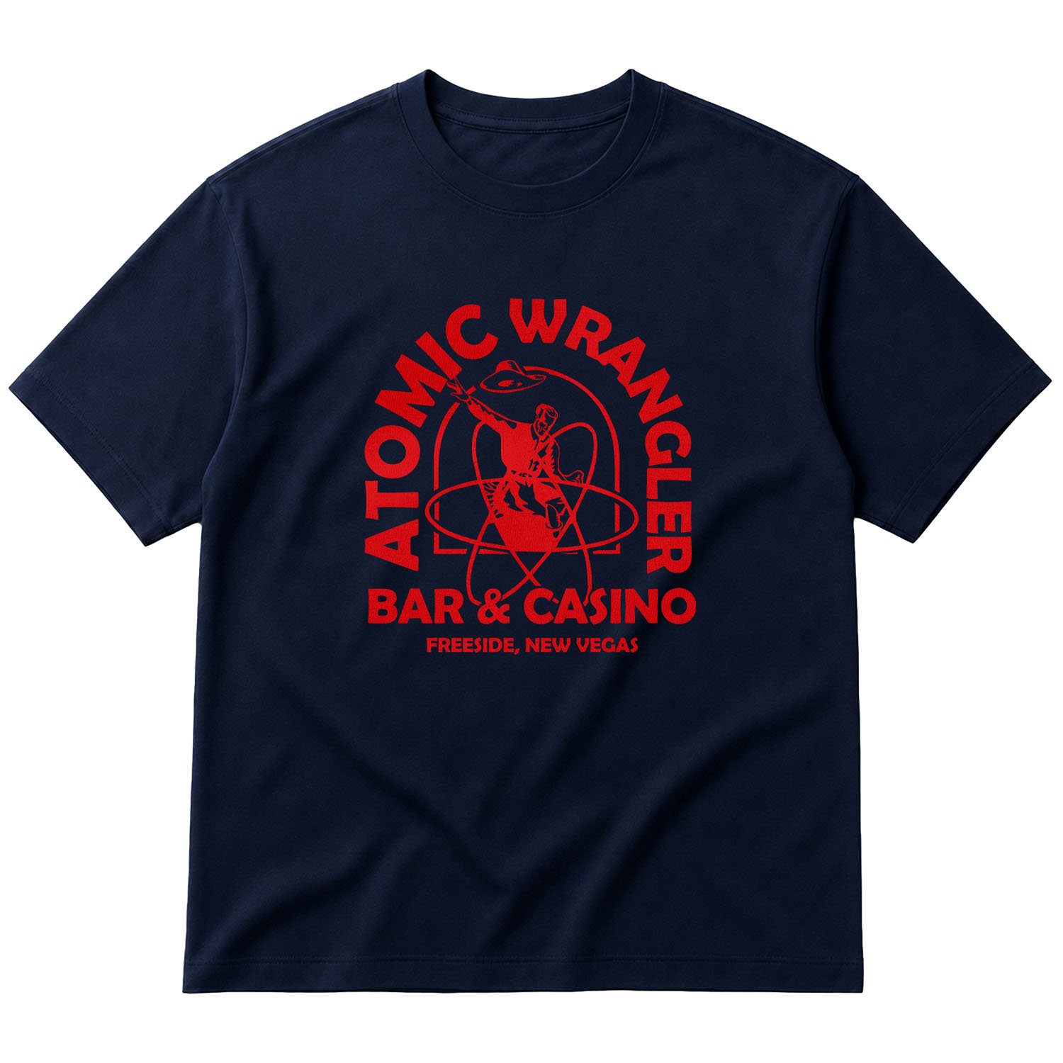 Atomic Wrangler | Fallout Oversize Tişört L - İndigo Mavisi