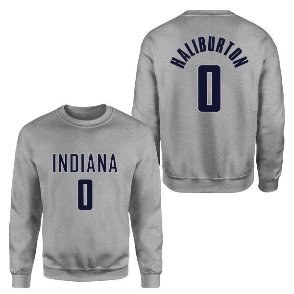 Tyrese Haliburton Indiana Jersey Sweatshirt S - Gri