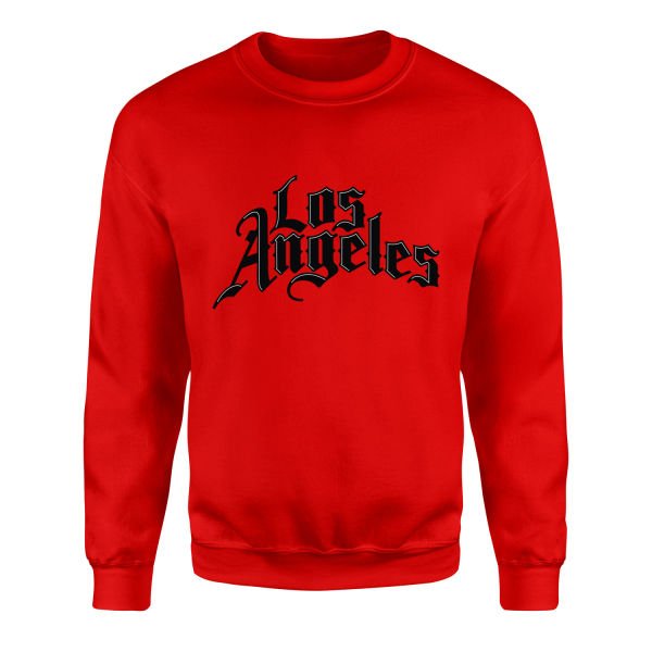 Los Angeles C Sweatshirt XL - Kırmızı