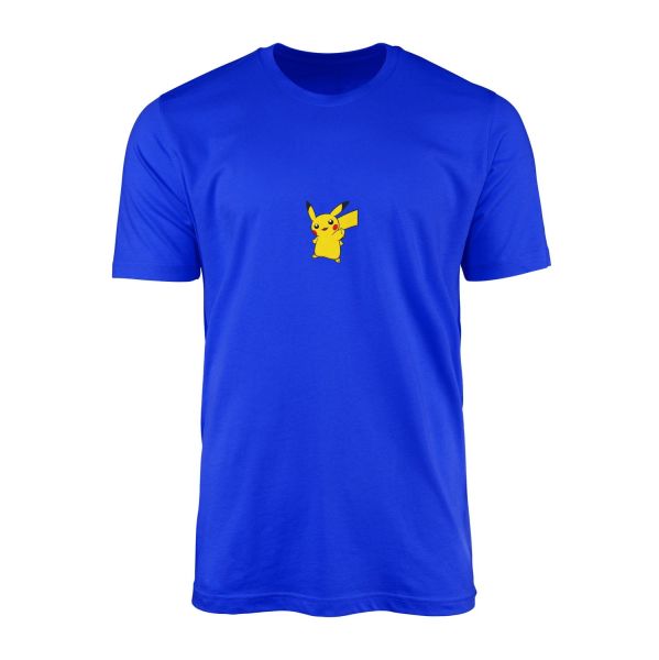 Pikachu Icon | Pokemon Tişört M - Mavi