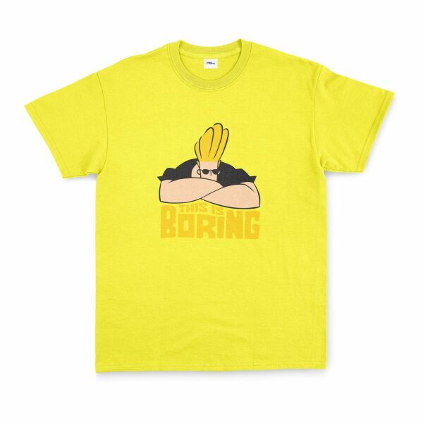 This is Boring | Johnny Bravo Tişört XXL - Sarı