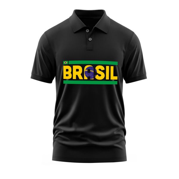 Brezilya Polo Tişört S - Siyah
