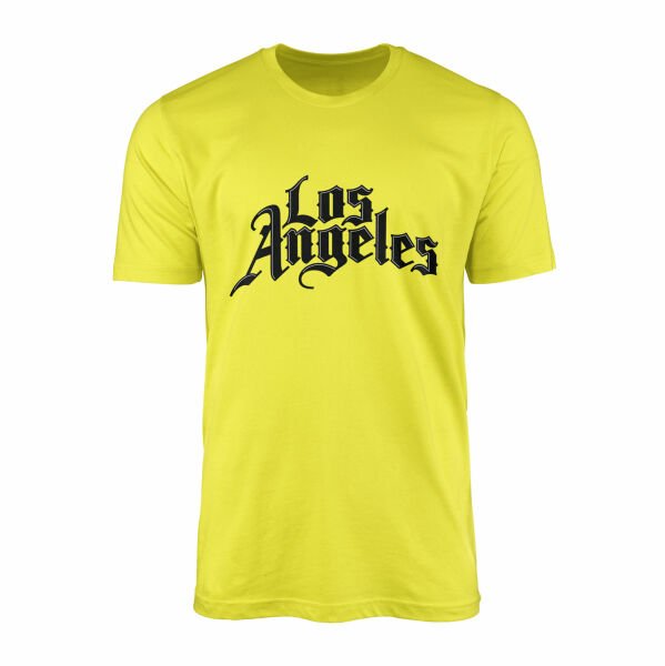Los Angeles C Tişört XL - Sarı