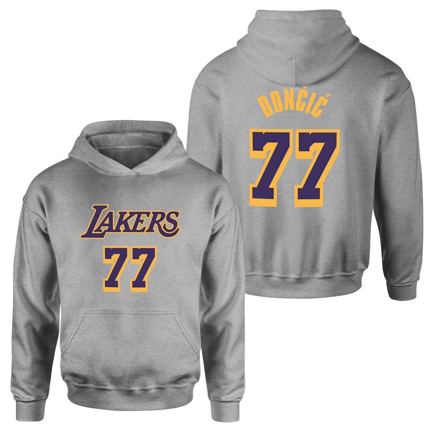 Luka Doncic 77 Lakers Hoodie M - Gri
