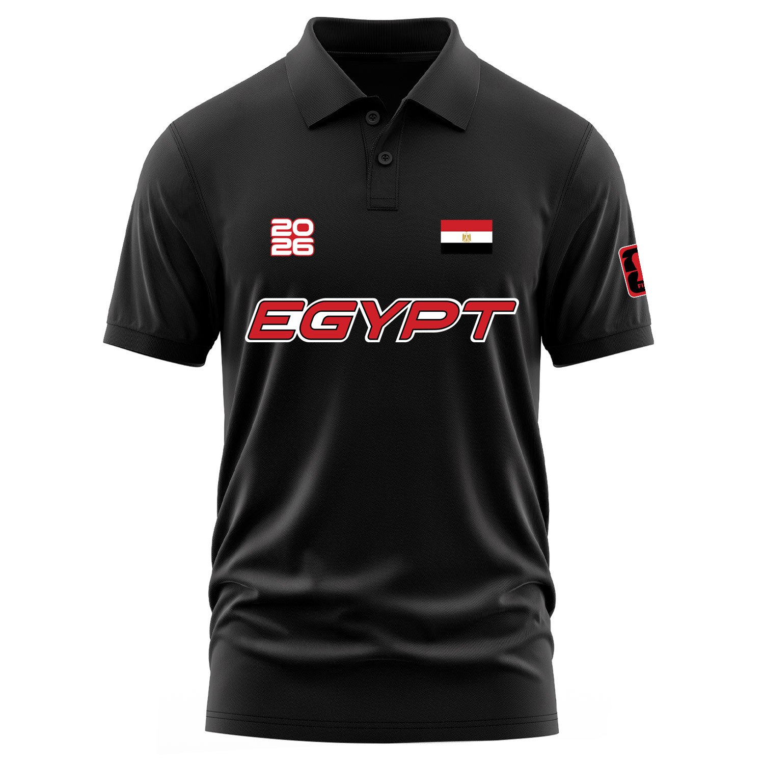 Mısır 2026 Polo Tişört L - Siyah