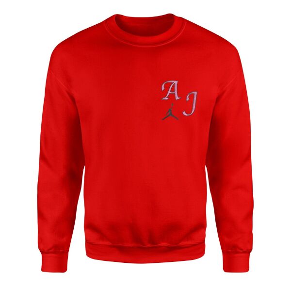 Air Jordan “AJ” Sweatshirt L - Kırmızı