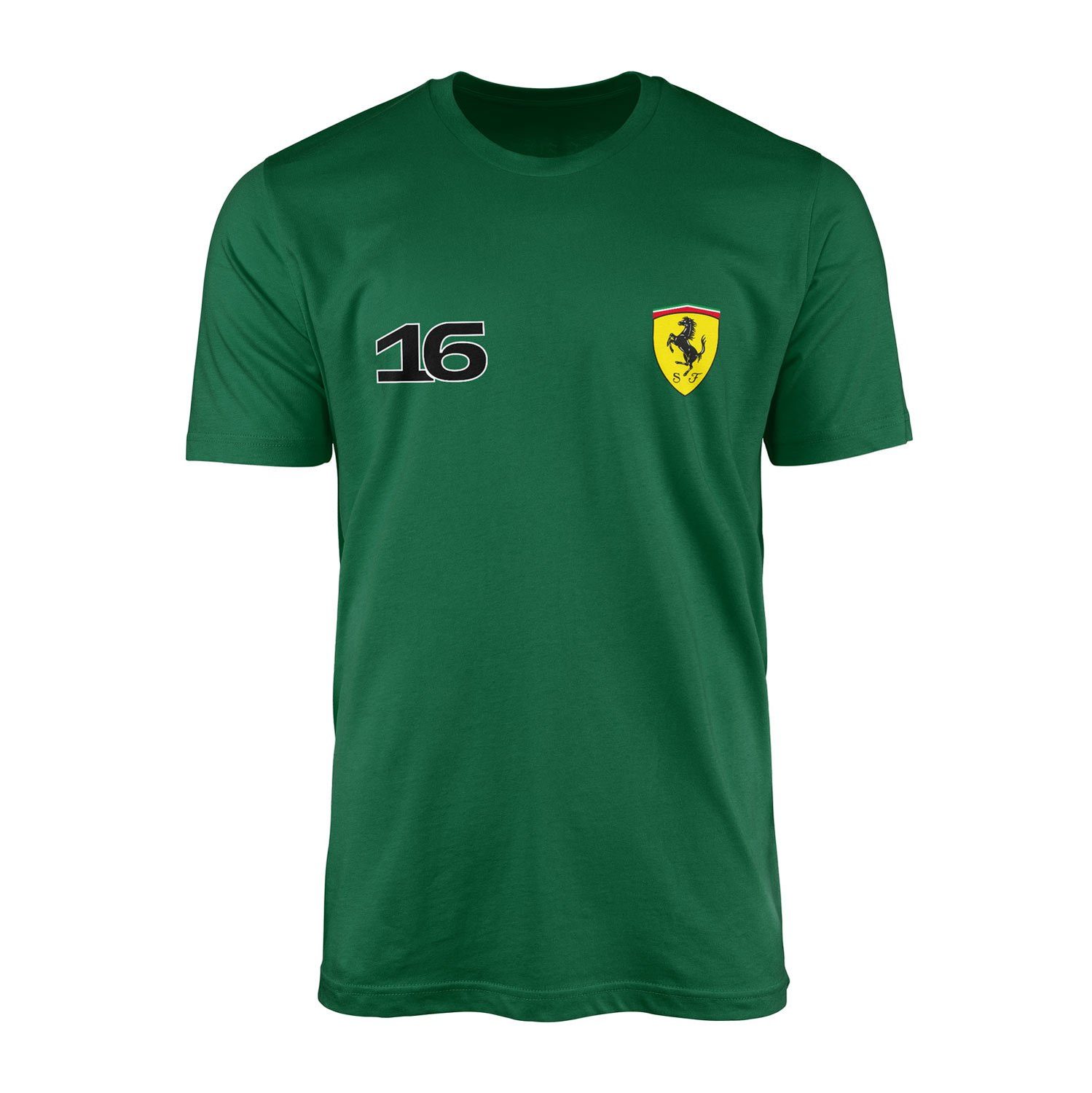 Charles Leclerc Ferrari #16 Tişört M - Nefti Yeşili
